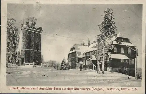 Wildenthal Eibenstock Unterkunftshaus Turm Auersberg Erzgebirge x
