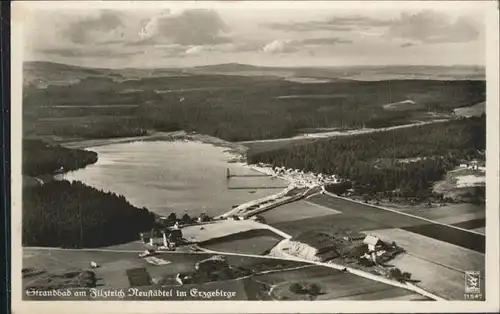 Neustaedtel Sachsen Strandbad Filtzteich Fliegeraufnahme  *