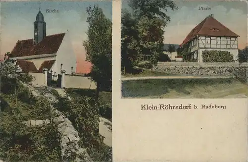 Grossroehrsdorf Sachsen Kleinroehrsdorf Kirche Pfarre * / Grossroehrsdorf Oberlausitz /Bautzen LKR