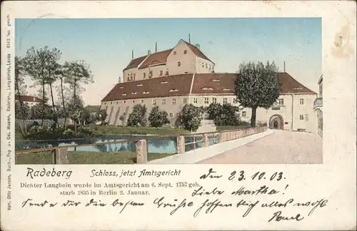 Radeberg Sachsen Schloss Amtsgericht x