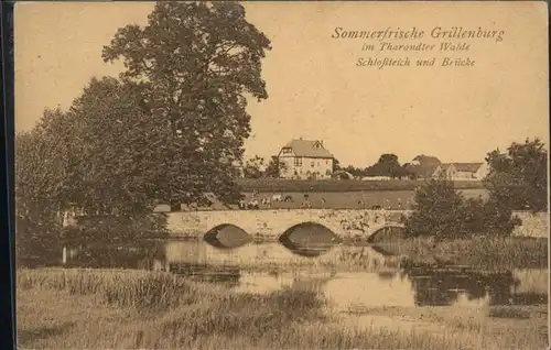 Grillenburg Schlossteich Bruecke Tharandter Wald *