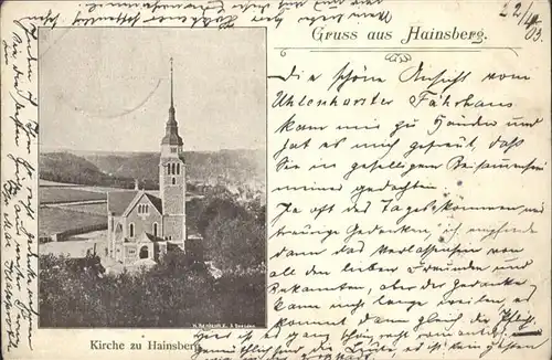 Hainsberg Sachsen Kirche x