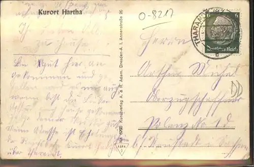 Hartha Tharandt Erholungsheim der Pens Reichsbahn x