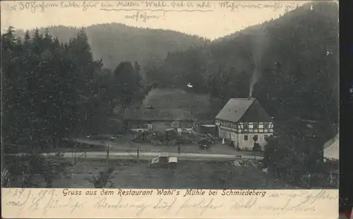 Schmiedeberg  Dippoldiswalde Schmiedeberg Erzgebirge Restaurant Wahls Muehle x / Dippoldiswalde /Saechsische Schweiz-Osterzgebirge LKR