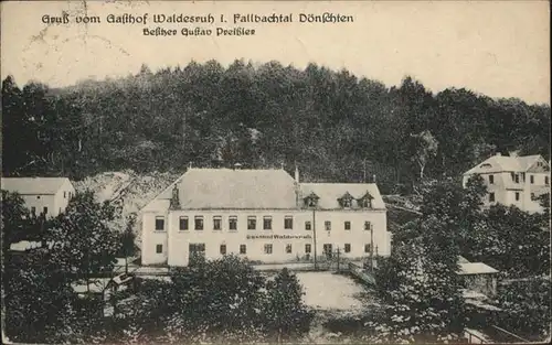 Doenschten Doenschten Fallbachtal Gasthof Waldesruh x / Schmiedeberg Osterzgebirge /Saechsische Schweiz-Osterzgebirge LKR