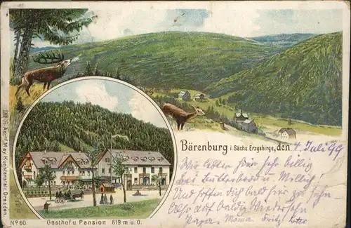 Baerenburg Sachsen Baerenburg Gasthof Pension Erzgebirge Hirsch x / Altenberg /Saechsische Schweiz-Osterzgebirge LKR