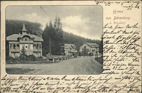 Baerenburg Sachsen Baerenburg Kipsdorf Julius Alexander-Haus Gasthof x / Altenberg /Saechsische Schweiz-Osterzgebirge LKR