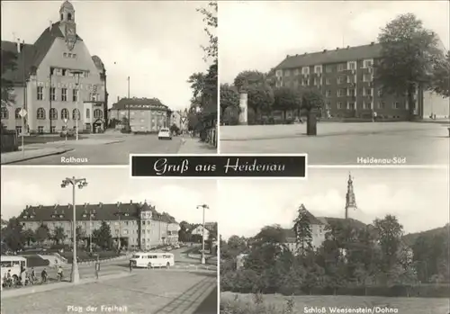 Heidenau Sachsen Heidenau Sachsen Rathaus Platz der Freiheit Heidenau-Sued Schloss Weesenstein Dohna x / Heidenau /Saechsische Schweiz-Osterzgebirge LKR