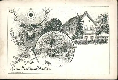 Moenchsdeggingen [handschriftlich] Forsthaus Kasten *