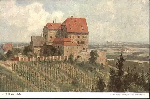 Spalt Jugenderholungsheim Burg Wernfels nach einem Gemaelde von Professor Louis Braun *