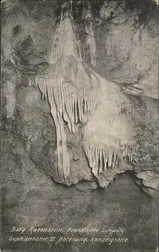 Rabenstein Flaeming Burg Sophienhoehle Kanzelgrotte