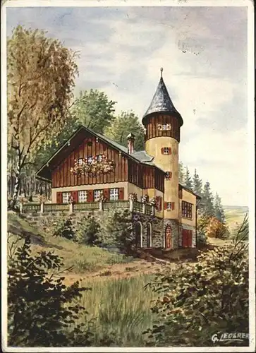 Sparneck Fichtelgebirge Heimatliebe nach einem Original Aquarell von Gustav Lederer / Sparneck /Hof LKR