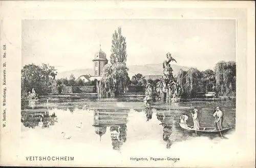 Veitshoechheim Hofgarten Pegasius Gruppe Boot