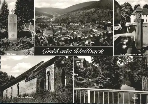 Weilbach Unterfranken Denkmal Roehrenbrunnen Gotthardruine