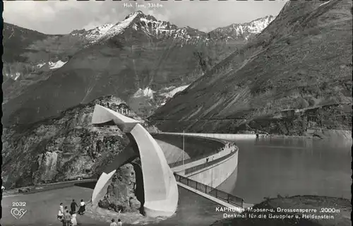 Kaprun Drossensperre Denkmal  Bauopfer Heidenstein