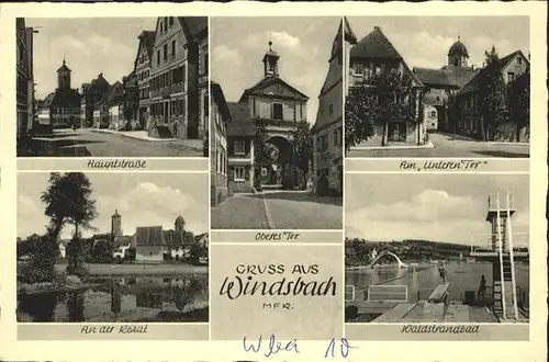 Windsbach Hauptstrasse Waldstrandbad Unteres Tor