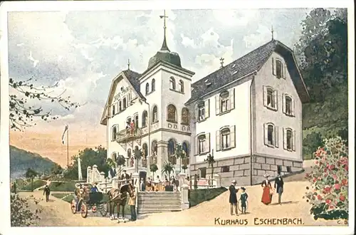 Eschenbach Mittelfranken Kurhaus Eschenbach Kuenstler C. S.  / Pommelsbrunn /Nuernberger Land LKR