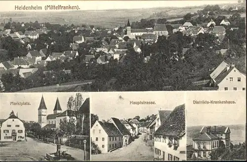 Heidenheim Mittelfranken Marktplatz Hauptstrasse Distriktskrankenhaus / Heidenheim /Weissenburg-Gunzenhausen LKR