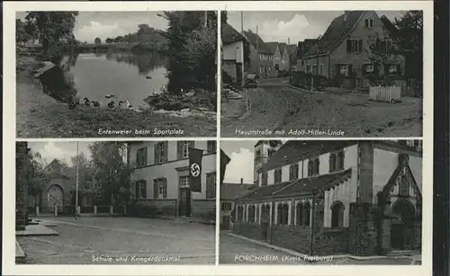 Forchheim Oberfranken Entenweiher Hautstrasse Schule Krieger Denkmal 