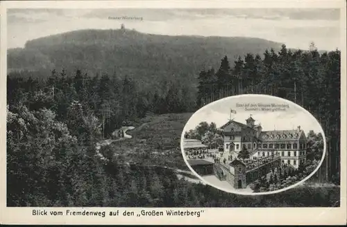 Grosser Winterberg Berggaststaette / Bad Schandau /Saechsische Schweiz-Osterzgebirge LKR