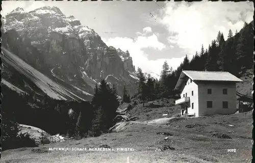 Pinnistal Alpenwirtschaft Herzeben