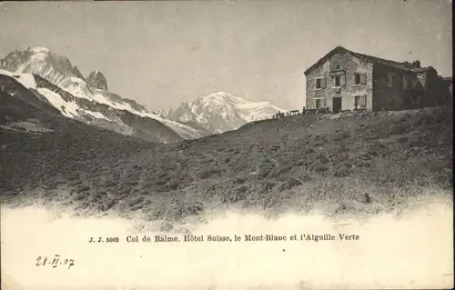 Col de Balme Hotel Suisse Mont Blanc Aiguille Verte *