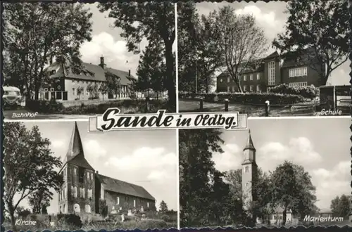 Sande Friesland Bahnhof Schule Marienturm Kirche *