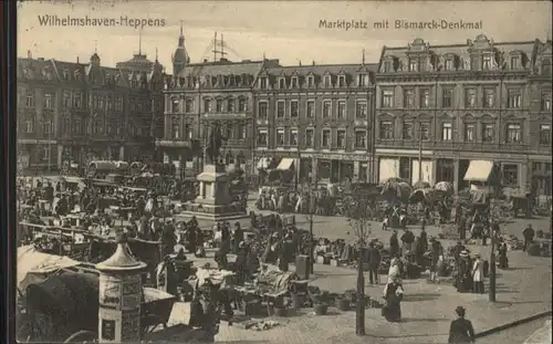 Heppens Wilhelmshaven Marktplatz Bismarck Denkmal x