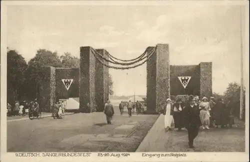 Linden-Limmer 9. Deutsches Saengerbundfest 1924 Eingang Festplatz *