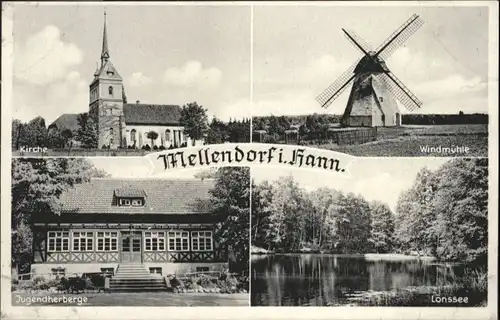 Mellendorf Windmuehle Kirche Jugendherberge Loensee *