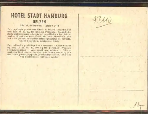 Uelzen Lueneburger Heide Uelzen Hannover Hotel Stadt Hamburg * / Uelzen /Uelzen LKR