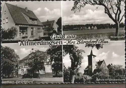 Altmerdingsen Geschaeftshaus Schule Glockenturm Gasthaus Zur Erholung *