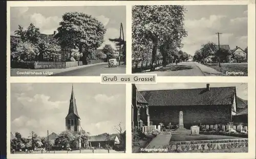 Grassel Geschaeftshaus Luetge Kirche Krieger Denkmal  *