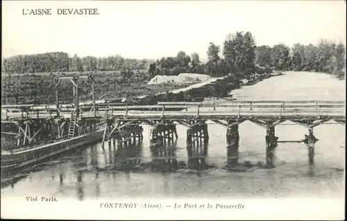 Fontenoy  Aisne Le port et la Passerelle