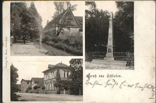 Schladen Lindenallee Kriegerdenkmal Maschinenanstalt Dippe x