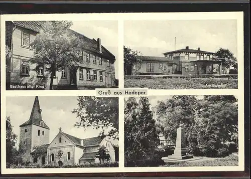Hedeper Gasthaus alter Krug Bahnhof Denkmal *