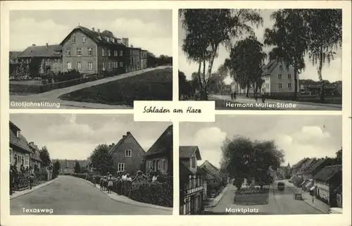 Schladen Schladen Harz Grotjahnstiftung Texasweg Marktplatz Hermann-Mueller-Strasse * / Schladen /Wolfenbuettel LKR