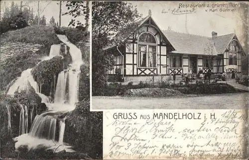 Elend Harz Mandelholz Wasserfall Restaurant zur gruenen Tanne x