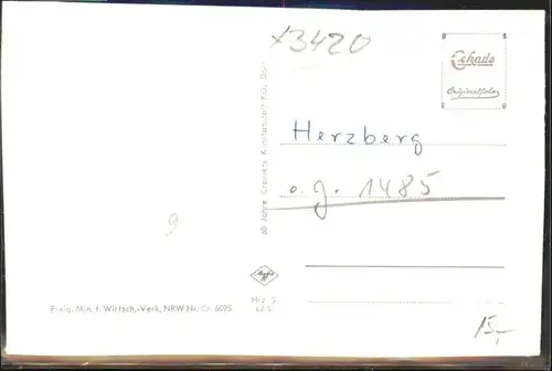 Herzberg Harz Fliegeraufnahme *