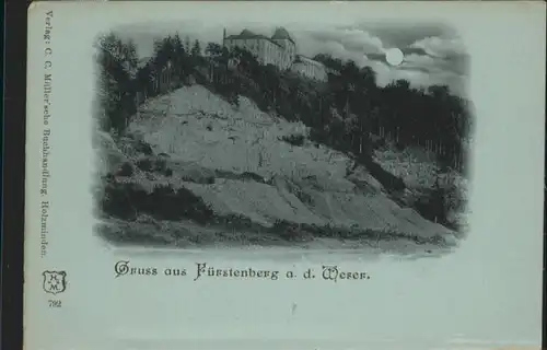 Fuerstenberg Weser Mondscheinkarte *
