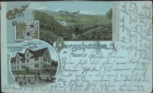 Bergshausen Kassel Gasthaus N. Rudolf x