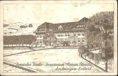 Evilard Bernisches kinder Sanatorium Maison Blanche Leubringen x