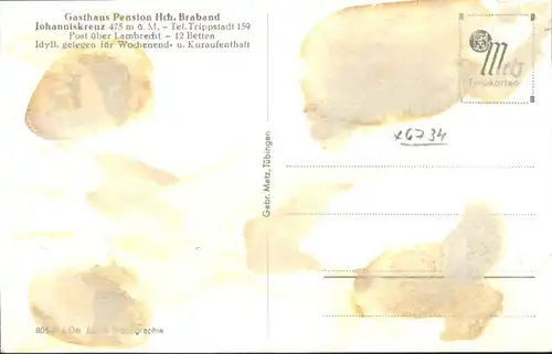 Johanniskreuz Gasthaus Pension Heinrich Braband *