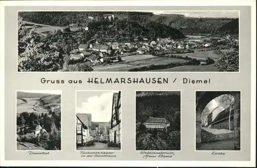 Helmarshausen Diemel Steinstrasse Wald Sanatorium Kirche  *