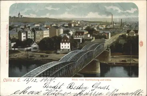 ws97626 Coelln Elbe Coelln Meissen Bruecke x Kategorie. Meissen Alte Ansichtskarten