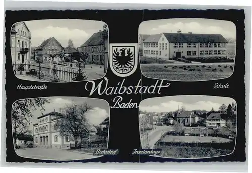 Waibstadt Hauptstrasse Bahnhof Inselanlage *