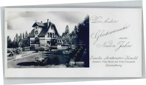 Zwieselberg Freudenstadt Zwieselberg Freudenstadt Kleinformat Pension Villla Elisabeth * / Freudenstadt /Freudenstadt LKR