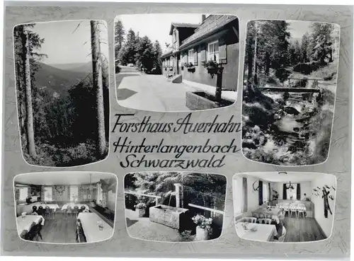 Hinterlangenbach Baiersbronn Forsthaus Auerhahn *