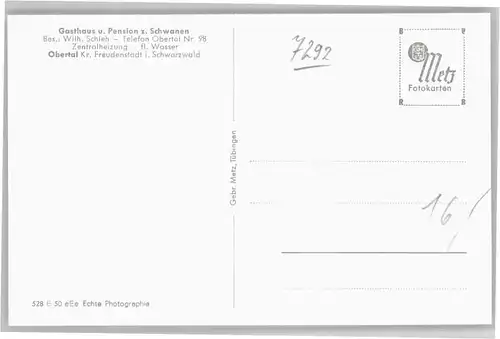 Obertal Baiersbronn Gasthaus Pension zum Schwanen *