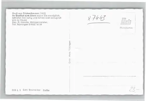 Frickenhausen Wuerttemberg Frickenhausen Gasthof zum Stern * / Frickenhausen /Esslingen LKR